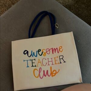 Awesome Teacher Club White Tote Bag